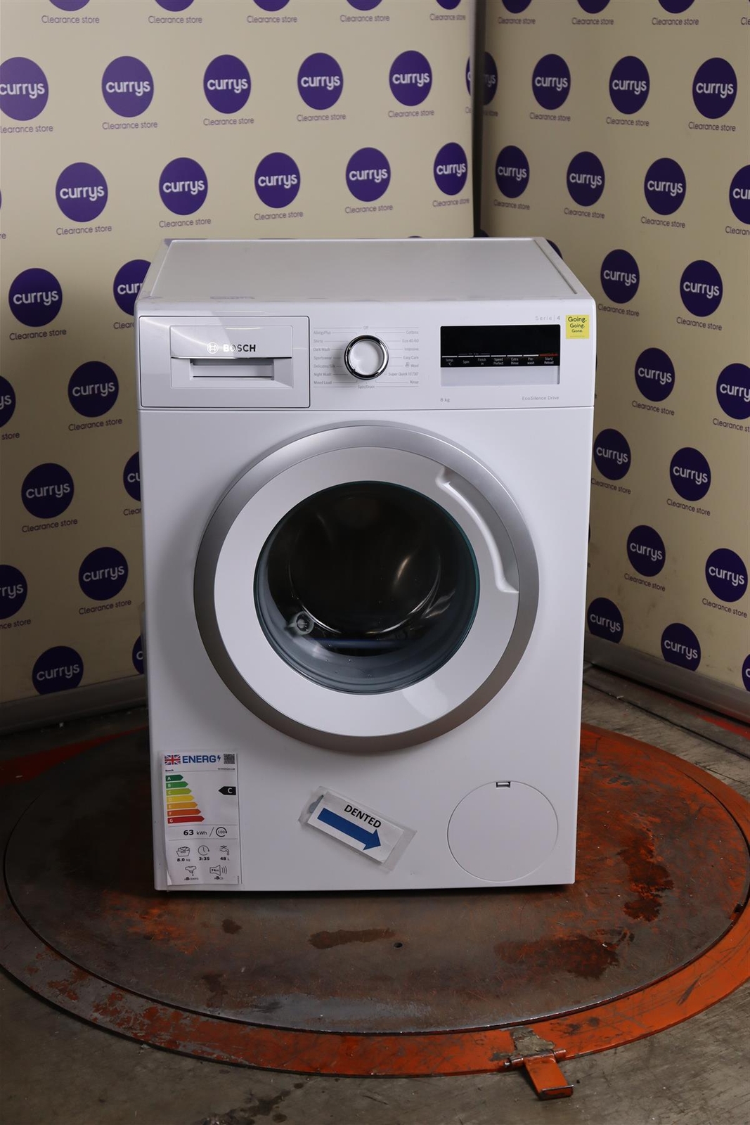 BOSCH Serie 4 8kg 1400 Spin Washing Machine, White REFURBB eBay