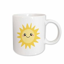 3dRose Cute happy sun - kawaii yellow sunny happy face - summer sunshine smiling
