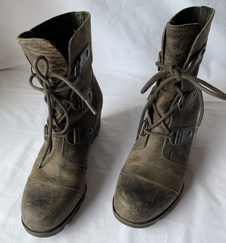 SOREL Women’s Leather Boots Size 8.5- Brown - Picture 2 of 7