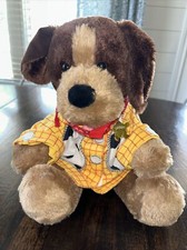 Build A Bear 2013 Brown Puppy Dog Plush Stuffed Animal W/ Toy Story Woody Shirt