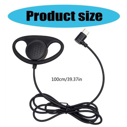 USB C Ear Hook Single-Side Earphones Mono Earbud Corded Headsets Headphone - Picture 8 of 10