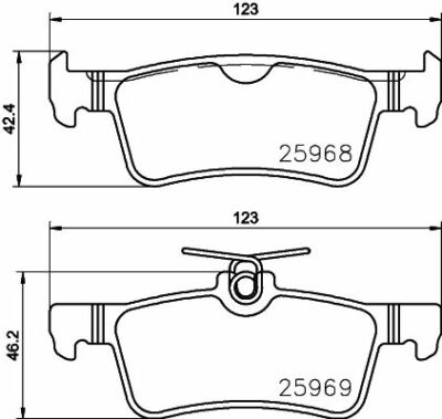 For Peugeot 308 (SW) II 1.2 1.5 1.6 2.0 Mintex Brake Pads Rear Axle