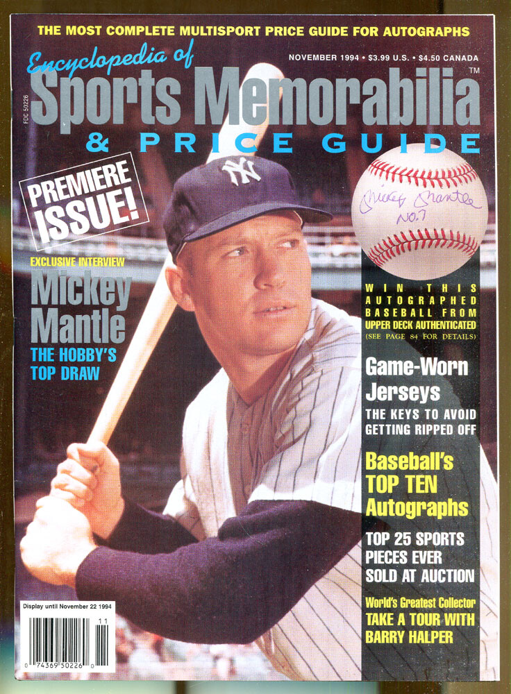 Encyclopedia of Sports Memorabilia & Price Guide 11994Mickey Mantle