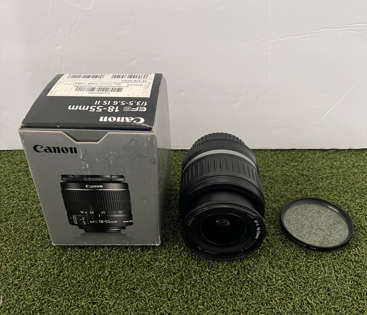 Canon EF-S Zoom 18-55 mm 1:3.5-5.6 IS II Lens + Filter, Box