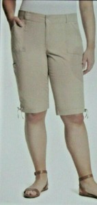 gloria vanderbilt ribbed utility shorts