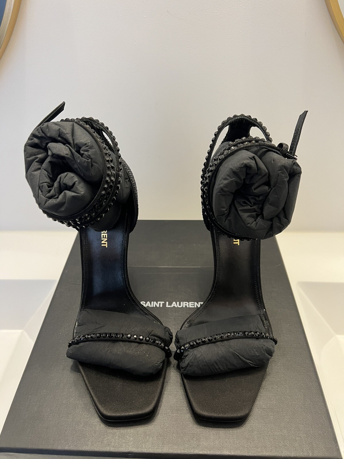 SAINT LAURENT YSL Opyum 110 Sandali Cristallo Abbelliti