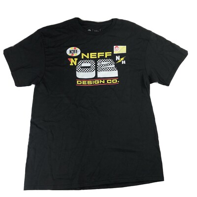 Neff Shirt S,M,L & XL Black Yellow Mens Race 02 Design Co. Short Sleeve Tee New