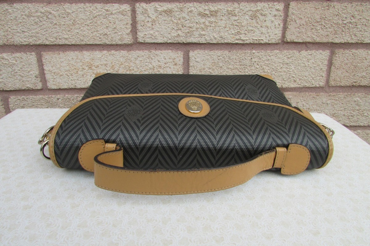 Vintage Mark Cross Signature Herringbone Canvas Leather Vintage Mark Cross Signature Herringbone Canvas Leather