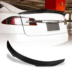 For Tesla Model S 2012-2025 Real Carbon Fiber Trunk Spoiler Wing High Kick