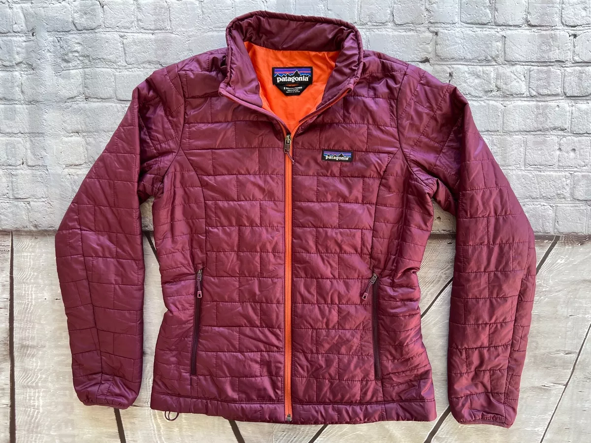 Womens PATAGONIA Wine Nano Puff Primaloft Insulated Jacket Sweater SMALL  $199