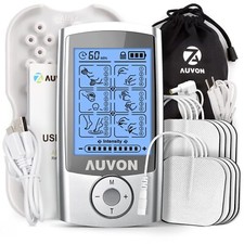 AUVON Rechargeable TENS Unit Muscle Stimulator, 4rd Gen 24 Modes TENS Machine