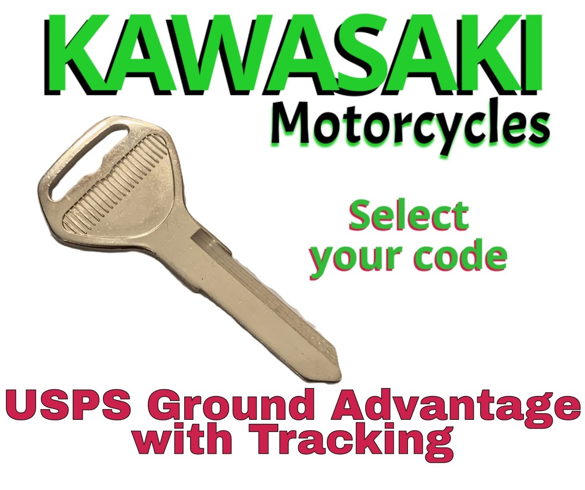 ❢aki❢ Kawasaki Motorcycle Keys Replacement Key Cut to Code A02-A34
