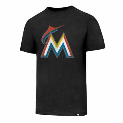 MLB Baseball Miami Marlins T-Shirt schwarz Club Knockaround Logo 47Brand