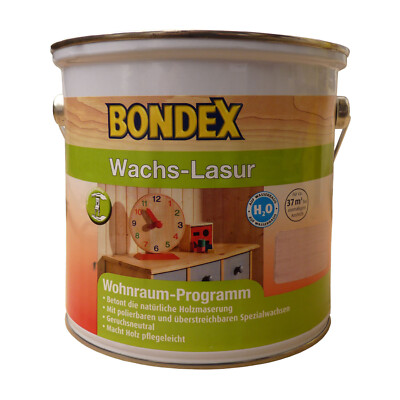 BONDEX WACHS-LASUR  - 0.75 LTR Holzlasur Holzschutzlasur Holzpflege Holzwachs