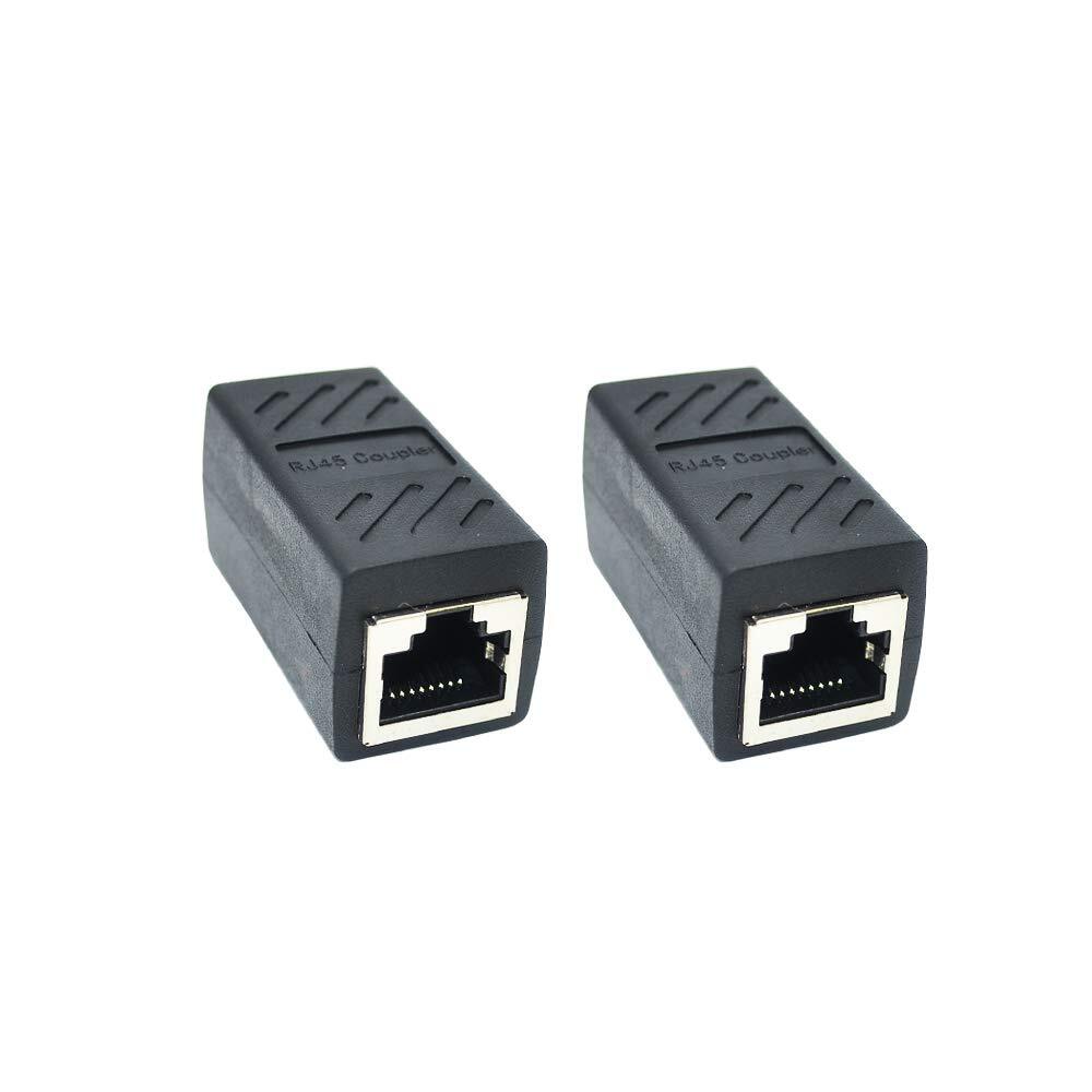 2-Pack RJ45 Ethernet Cable Extender Connector for Seamless Network Expansion-image