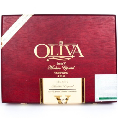 Oliva Torpedo Serie V Maduro Especial Empty Wood Cigar Box 9'' x 7'' x 1.25''