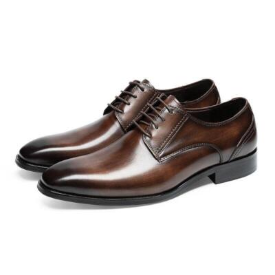 Men's Oxford Formal Business Shoes Breathable Casual Square Toe Lace Up  Dress | eBay