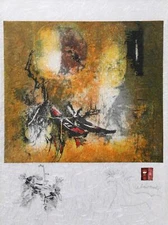 Lebadang (aka Hoi), La Rivière Orange, Lithograph on Handmade paper, signed in p