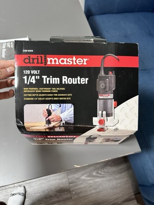 Drill Master Corded Electric 1/4'' Inch Trim Router 120V 62659 New