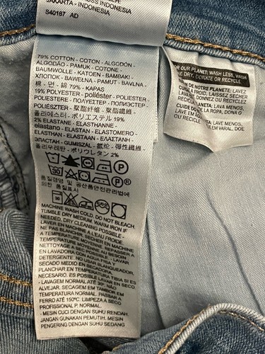Levi's Classic Bermuda Jeans Pantaloncini Donna Taglia 30 Blu Chiaro Jorts Denim Elasticizzato - Foto 5 di 5