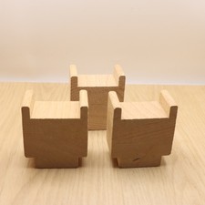 Wooden Train Track Bridge Support Blocks Risers 3 Piece Set