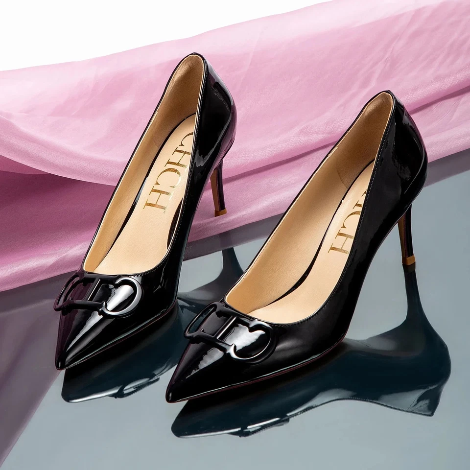CH New Lacquer Leather Business/Formal High Heels Shoes - Image 4 of 4