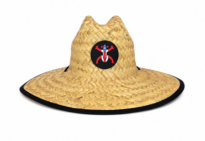 BROQUI  COQUI LOGO PUERTO RICO BEACH STRAW HAT