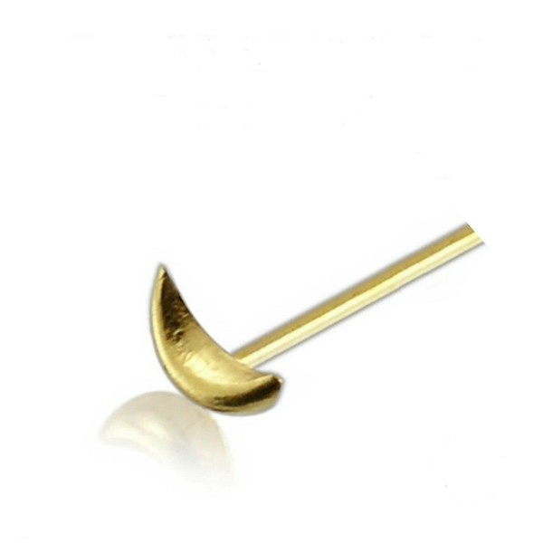 Nasenstecker Mondsichel Gold 9 Karat Gold 22 G (0,6 Mm) Gold Gerade L Biegsam-image