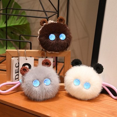 AI Pom-pom Plush Keychain Cute Cartoon Talking Toy Interactive Gift For Kids