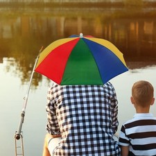 Umbrella Hat Elastic Band Colorful Sunshade for Summer Backpacking Gardening
