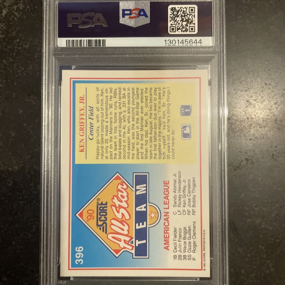 PSA Graded 10 GEM Mint Ken Griffey Jr All Star HOF Seattle Mariners eBay