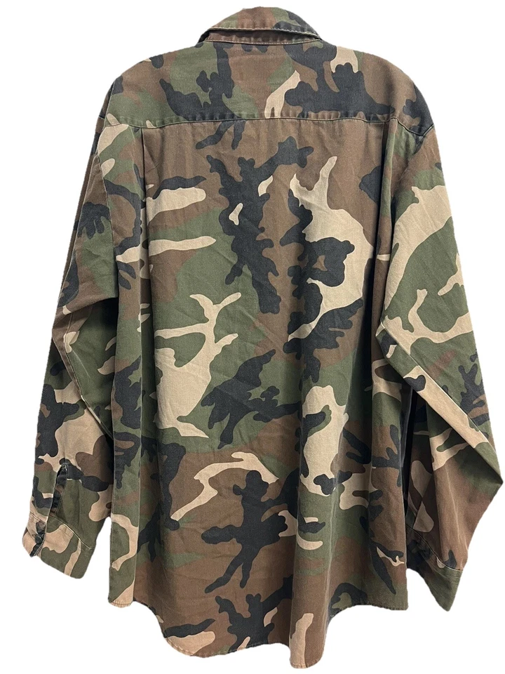 Vintage Winchester Camo Long Sleeve Button Up Shirt Size Large L Duck Hunting - Image 4 of 4