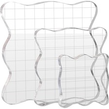 Stempelblock Set Acryl 3er Scrapbooking Transparent Gitter Karten