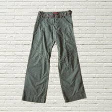 Vintage Y2K Low Rise Cargo Pants - Union Bay Green Belted Baggy Cargo Pant