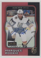 2017-18 O-Pee-Chee Platinum Retro Rainbow Red Marquee Rookies Alex Tuch Auto 2js