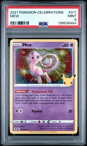 20121 Pokemon TCG Celebrations #011 Mew PSA 9