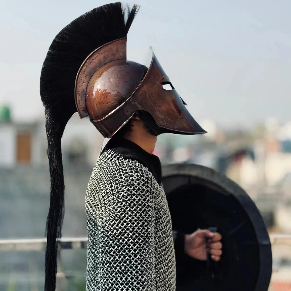 Disfraz de Halloween Spartan King Leonidas 300 Película Caballero Espartano Casco Juegos con disfraces Foto 4 de 4