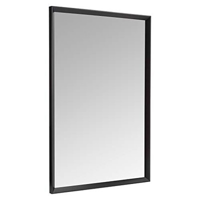 AMAZON BASICS RECTANGULAR WALL MOUNT MIRROR 24'' X 36'', PEAKED TRIM - BLACK
