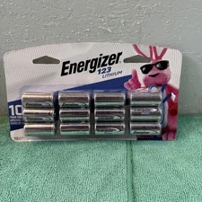NEW  Energizer Lithium 123 Batteries 12 Total, Exp 12-2034 +   Free Shipping