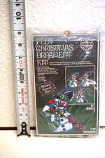 NIP Vintage Holiday Felt Christmas Ornament Kit 4164 Snowman Kit makes 3