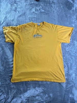 Vintage Corona Extra Beer T-Shirt XL Yellow Cygnus Graphic Tee Single Stitch 90s