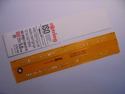 Rotring Schriftschablone R 342 050, ISO 3098 /I DIN 6776 -  5,0 mm  Vertikal