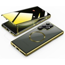For Samsung Galaxy S25 Ultra S24 S23 S22 Dual-Sided Glass Privacy Full-Body Case