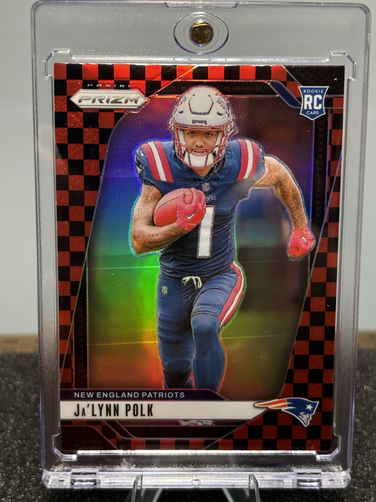 2024 Panini Prizm - Rookies Ja'Lynn Polk #339 Black & Red Checker Prizm (RC)