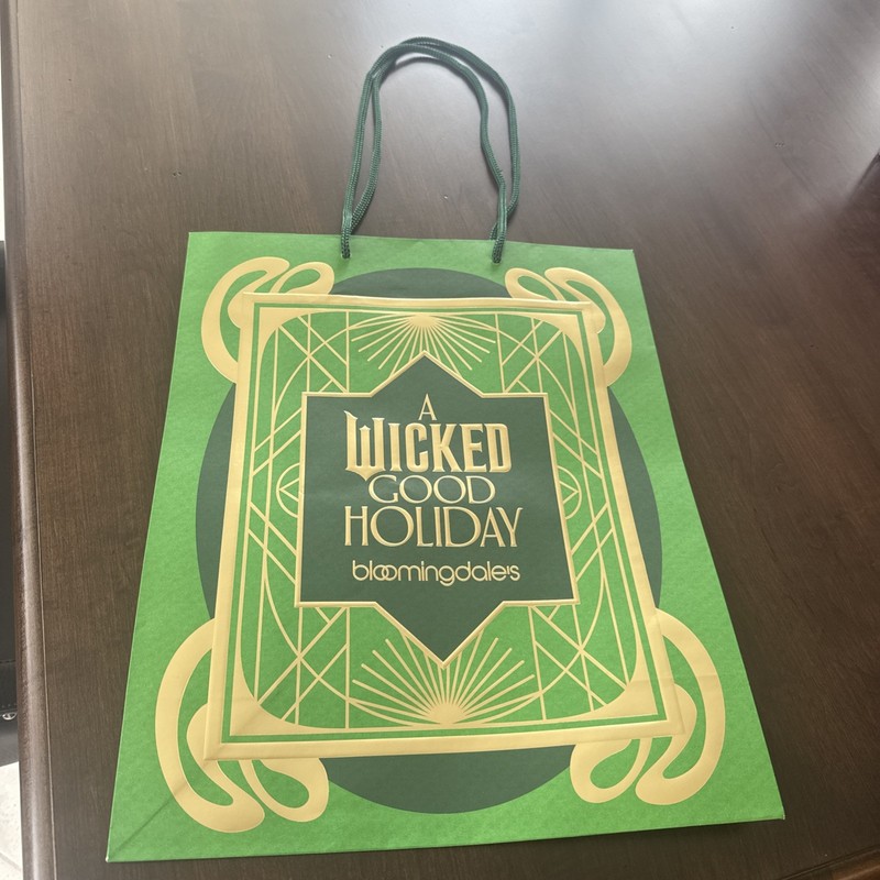 Bloomingdale’s 2024 WICKED GOOD HOLIDAY Empty Paper Gift Bag Shopping 13x16x6 in