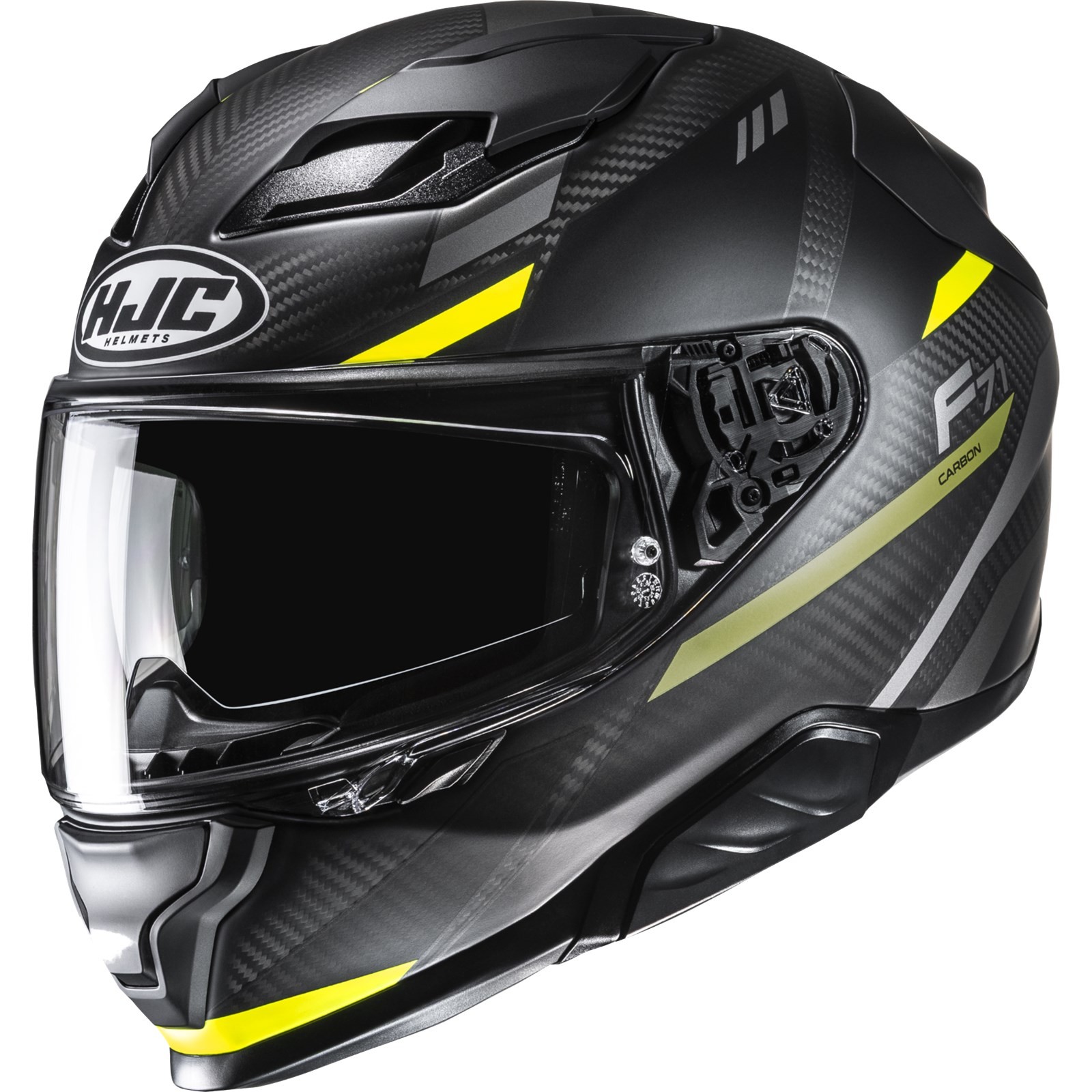 Motorcycle Helmet M - HJC F71 Carbon Esira Integral Helmet Black-Orange Matt