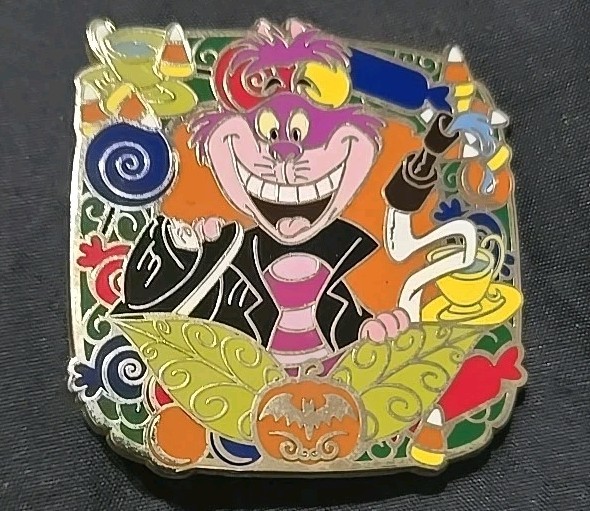Cheshire Cat Alice in Wonderland I Want Candy Shopping LE 250 Halloween Pin 