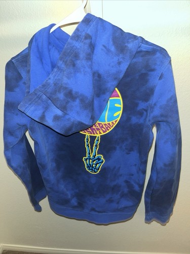Nike Grateful Dead Tie Dye Hoodie Youth XL Peace Love Basketball Blue Kids - Picture 2 of 12