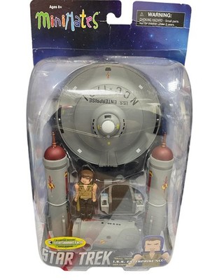 Vintage 2013 Star Trek TOS Minimates Mirror USS Enterprise & Capt Kirk Figur