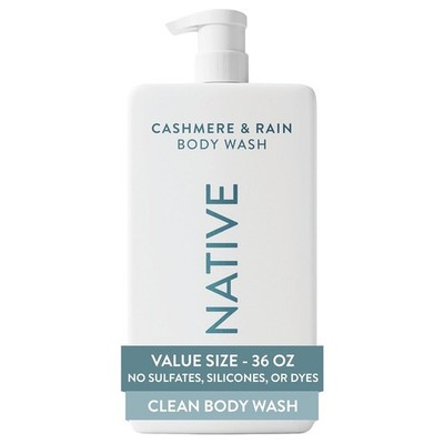 Native Body Wash Cashmere & Rain Sulfate Free Gentle Cleanser 36 oz